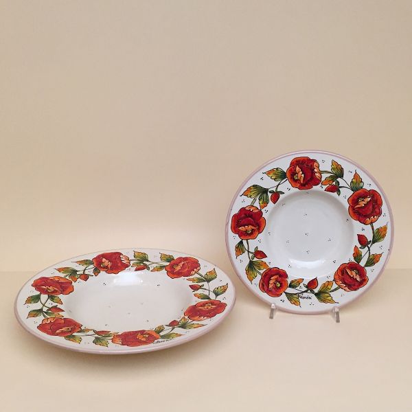 SET OF SOUP-PASTA PLATES OF CM.27 DIAMETER